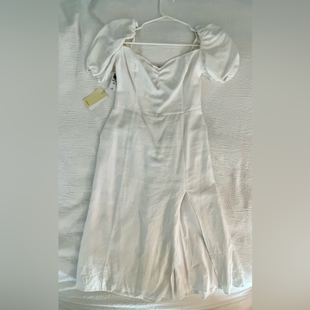 Aritzia Wilfred Organic Linen Midi Dress